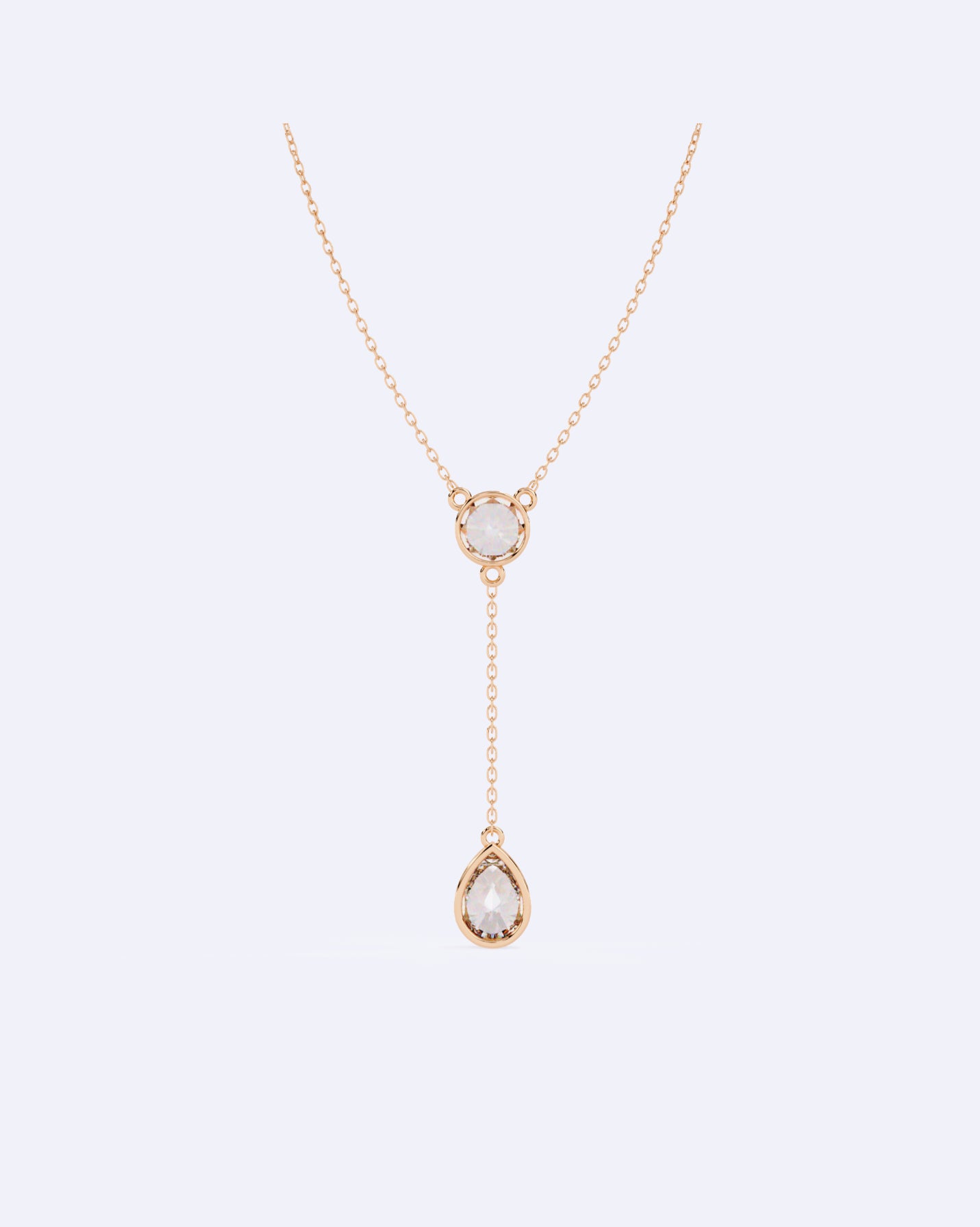 Dual Diamond Drop Pendant