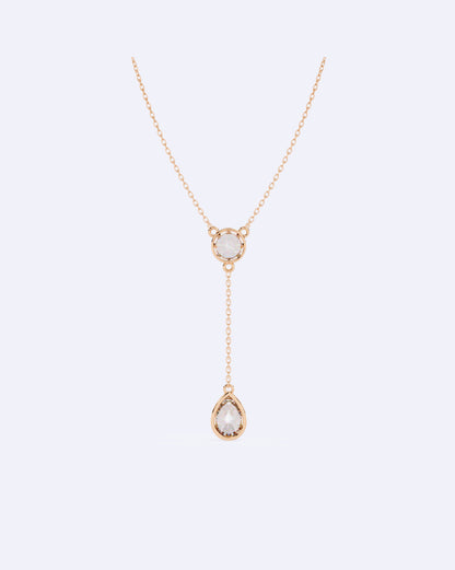 Dual Diamond Drop Pendant