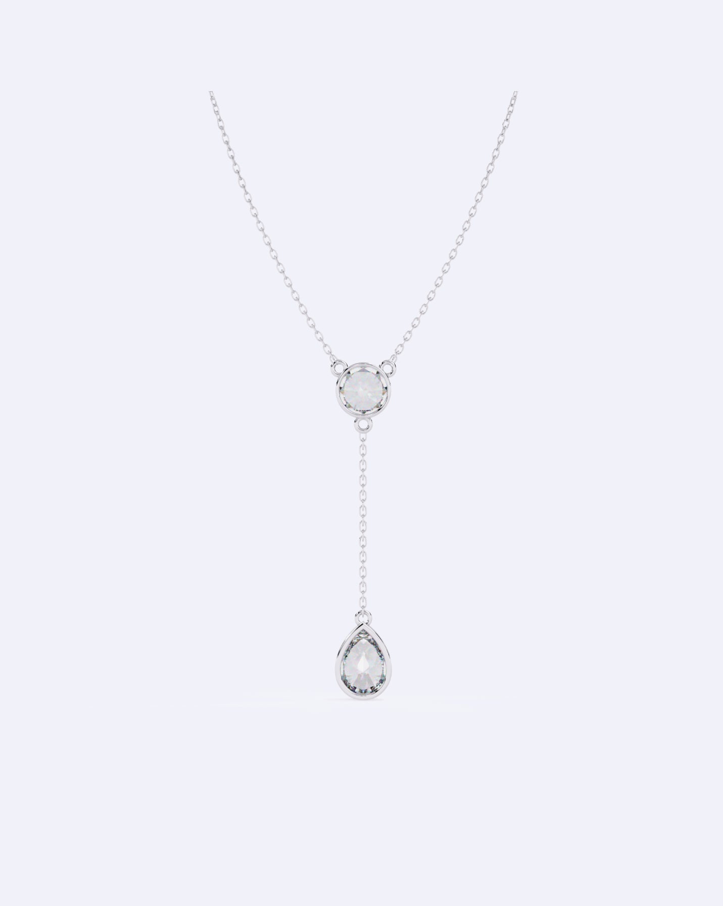 Dual Diamond Drop Pendant
