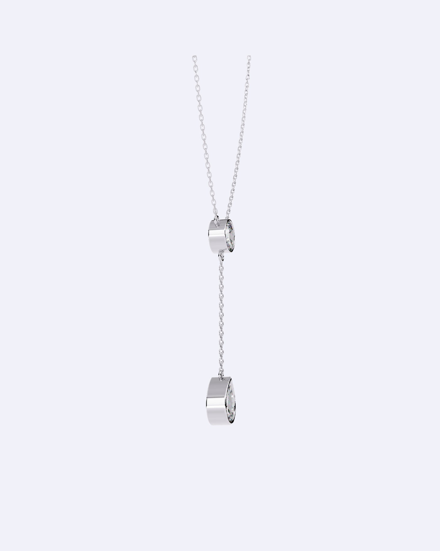 Dual Diamond Drop Pendant