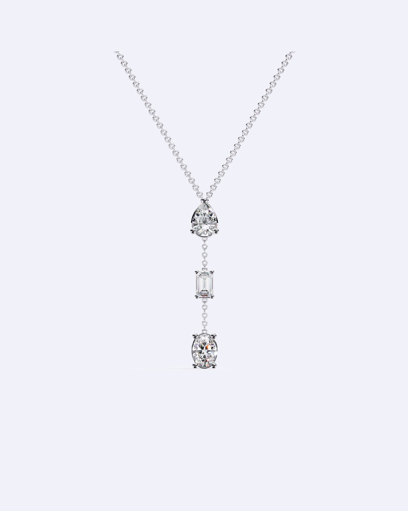 Three-Stone Linear Pendant