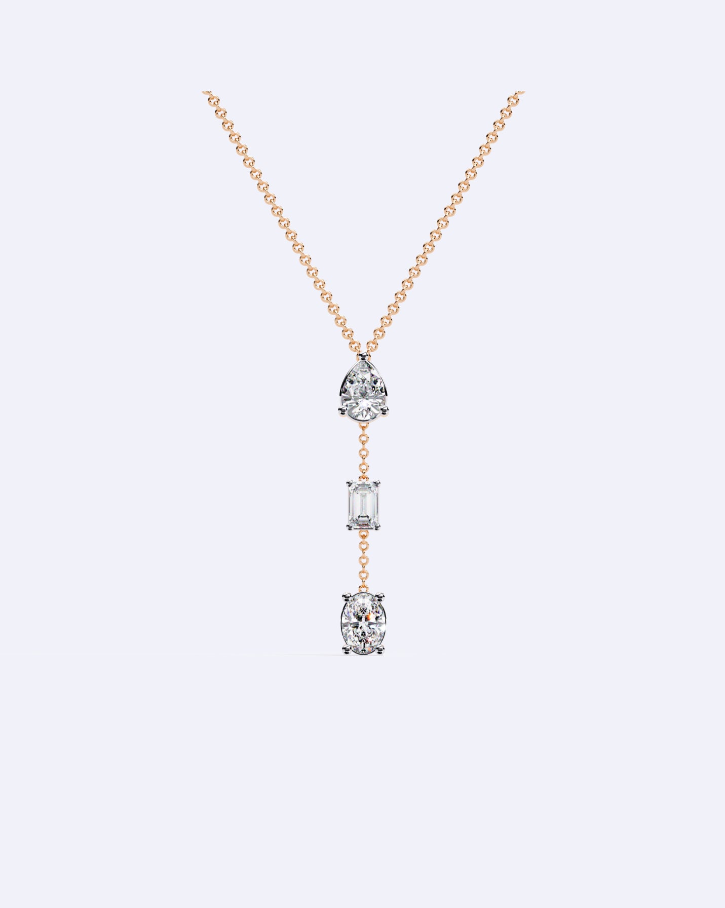 Three-Stone Linear Pendant