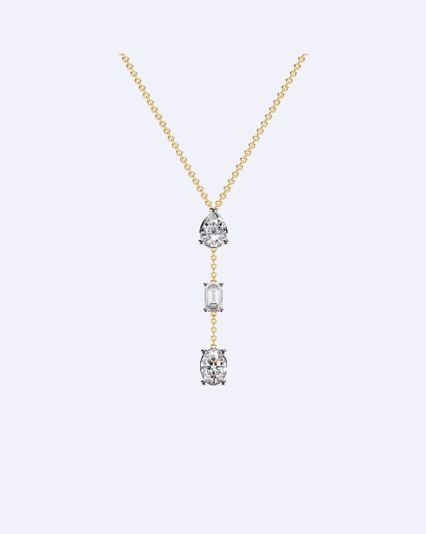 Three-Stone Linear Pendant