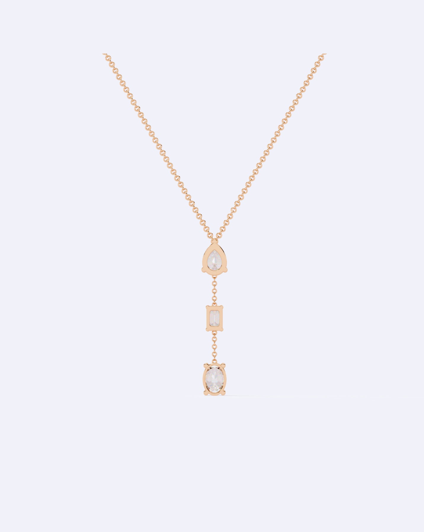 Three-Stone Linear Pendant