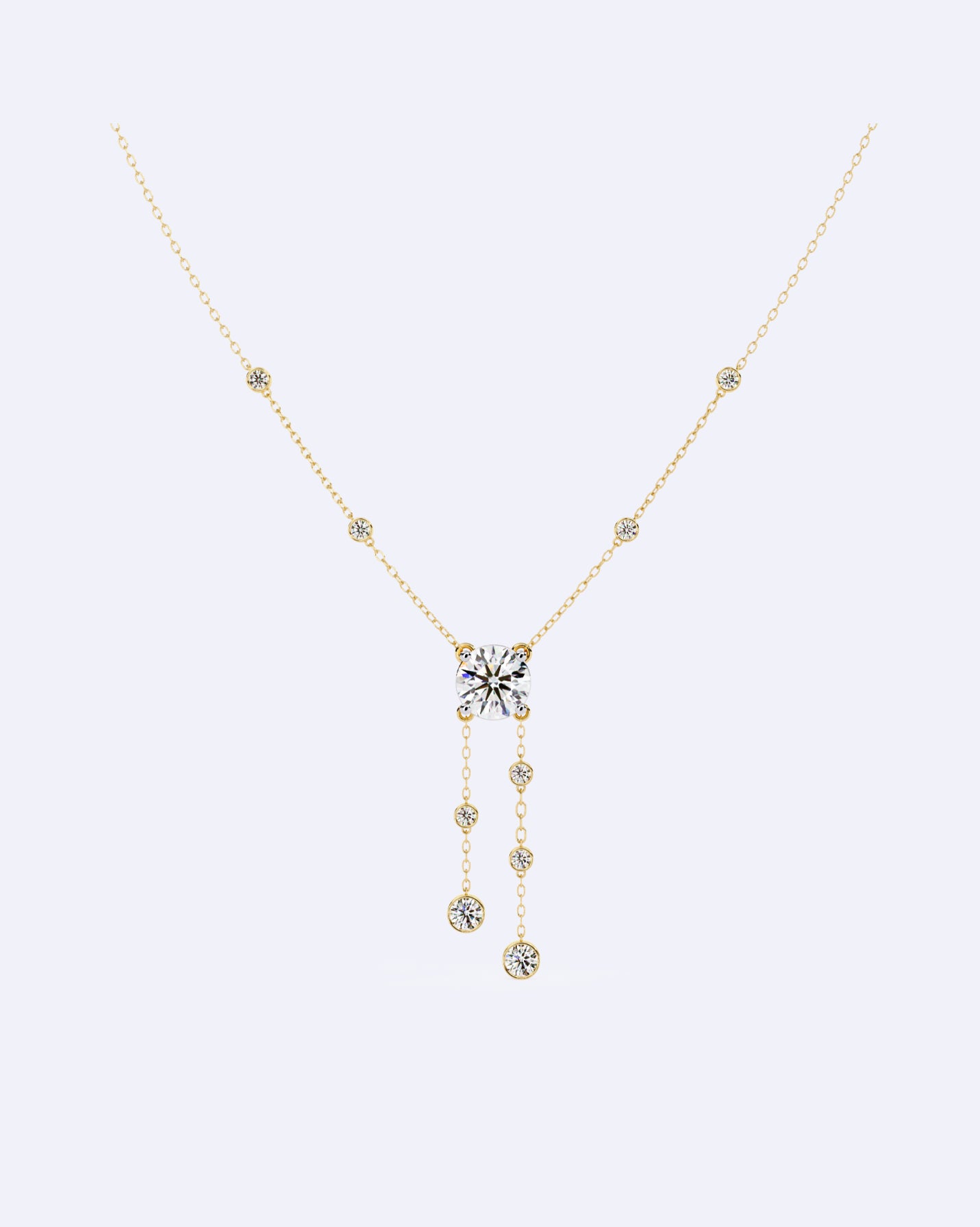 Luminous Solitaire Cascade Pendant