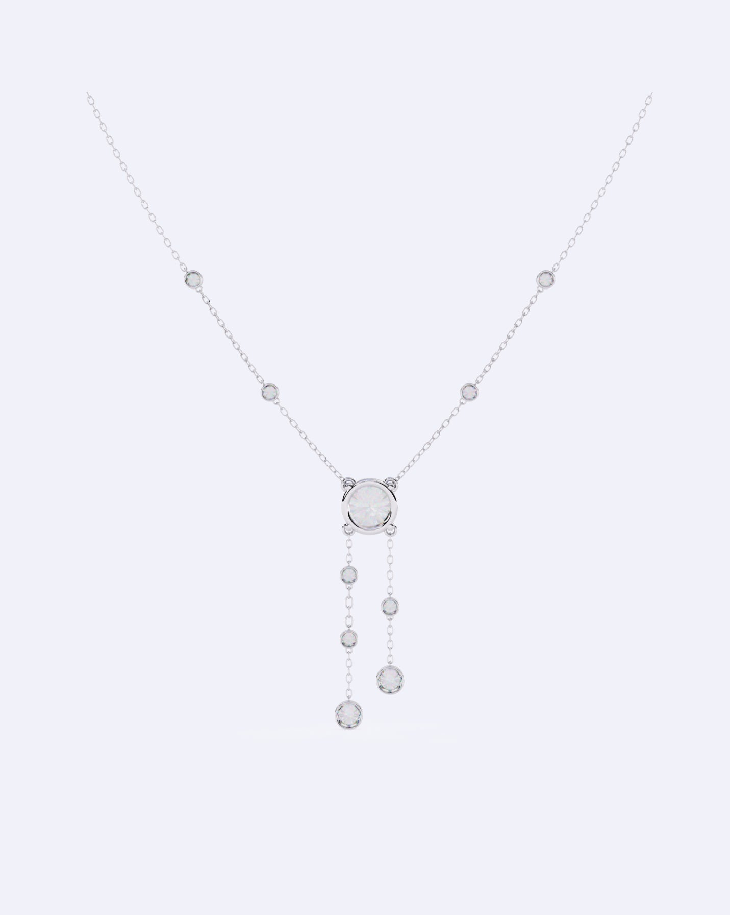 Luminous Solitaire Cascade Pendant