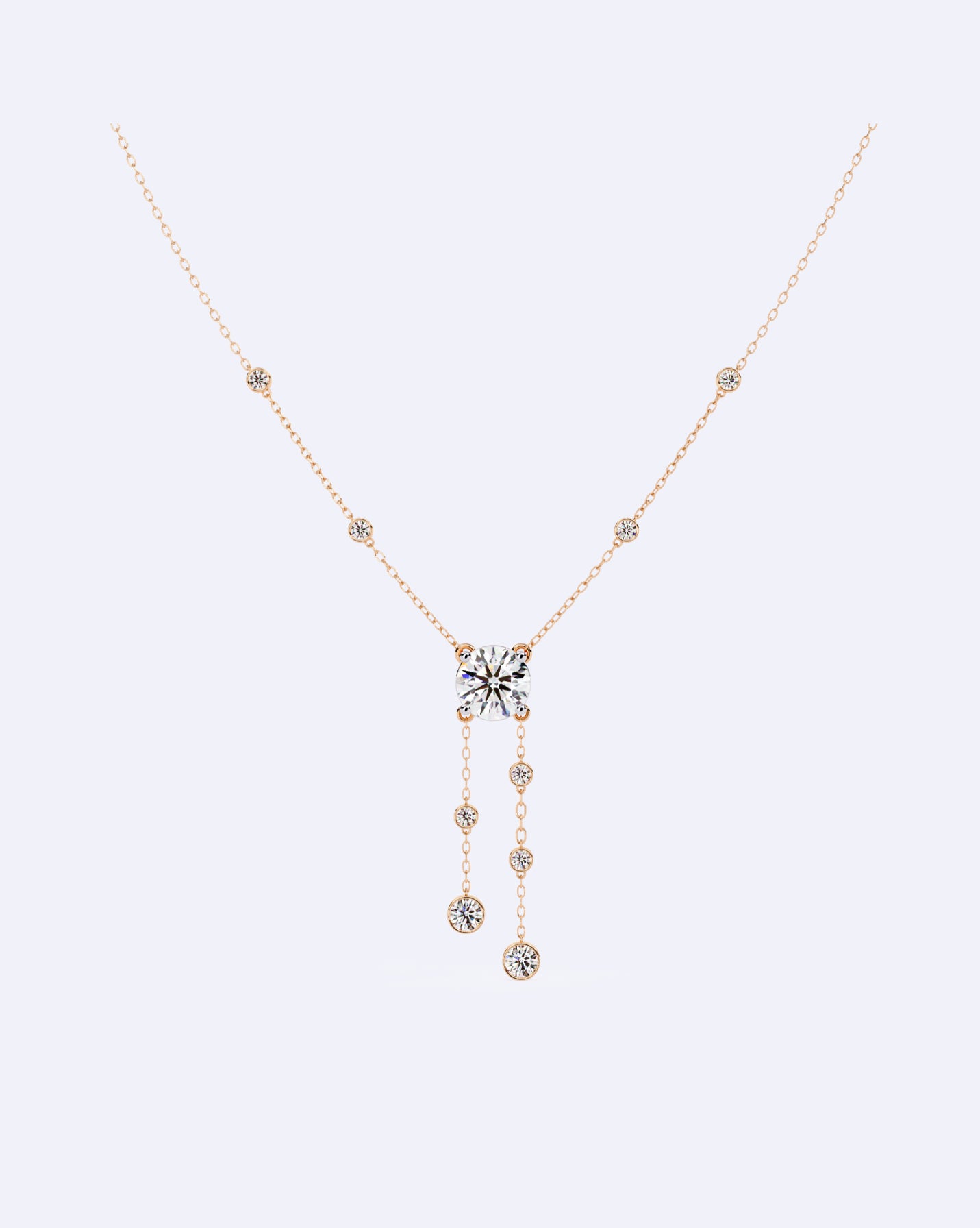 Luminous Solitaire Cascade Pendant