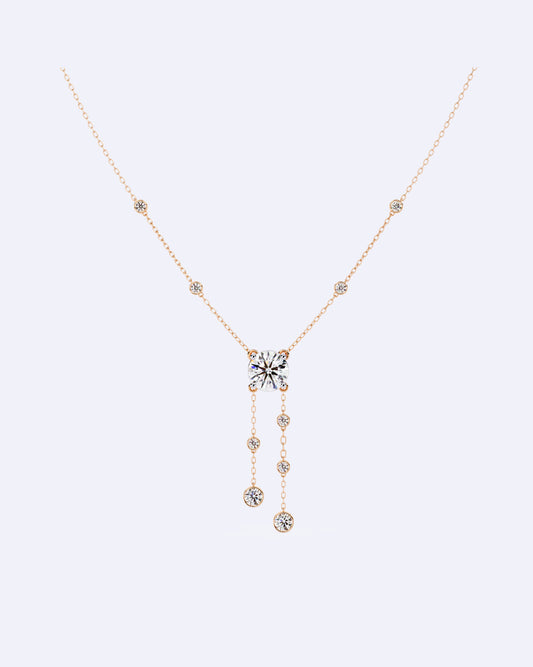 Luminous Solitaire Cascade Pendant