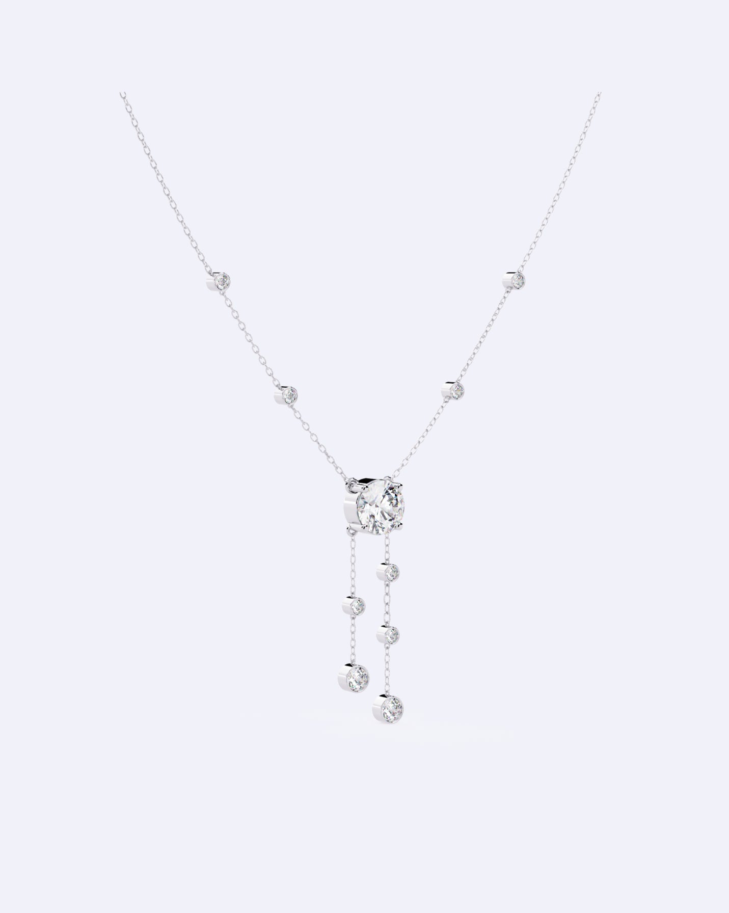 Luminous Solitaire Cascade Pendant
