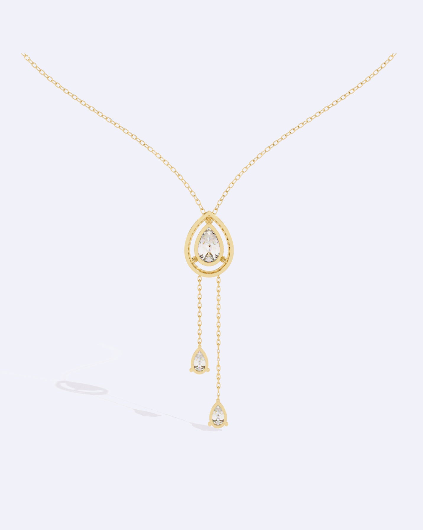 Halo Pear Drizzle Pendant
