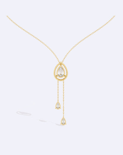 Halo Pear Drizzle Pendant