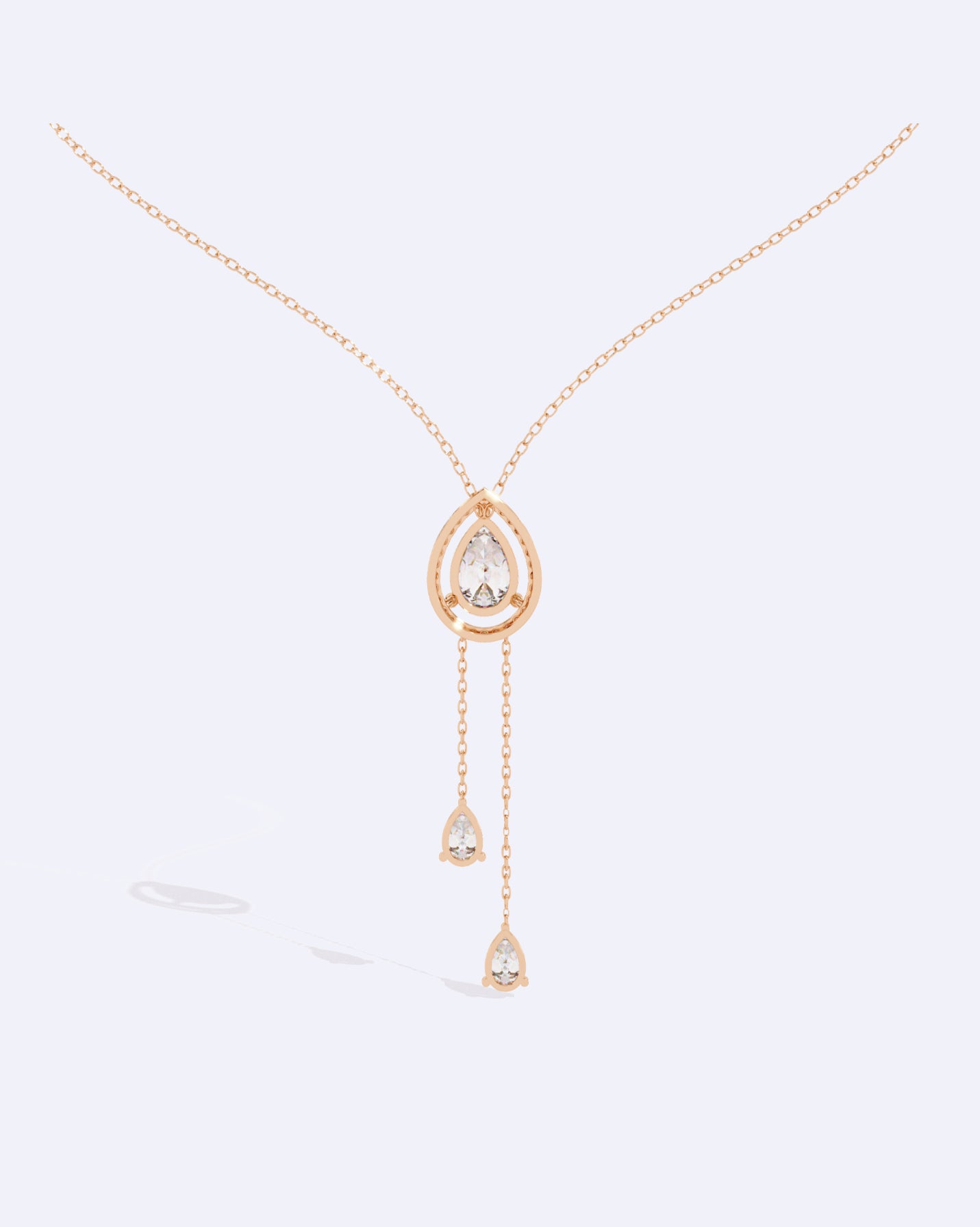 Halo Pear Drizzle Pendant