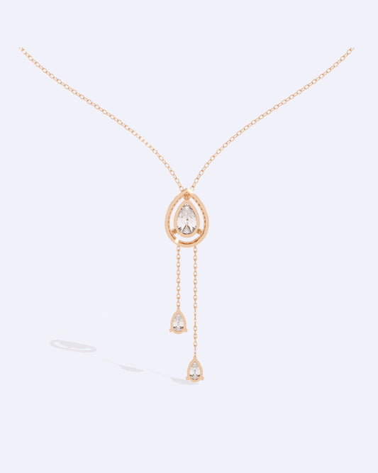 Halo Pear Drizzle Pendant
