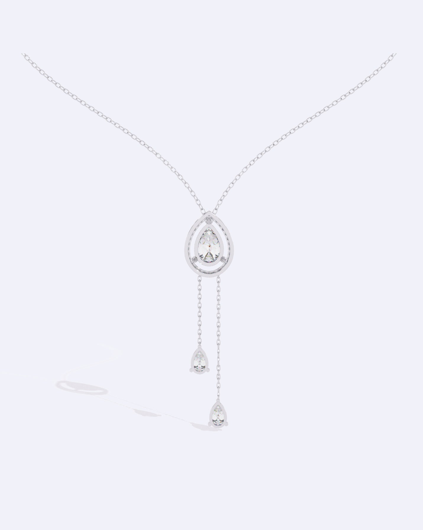 Halo Pear Drizzle Pendant