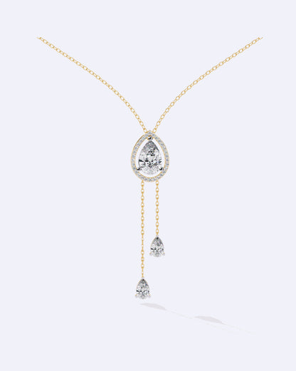 Halo Pear Drizzle Pendant