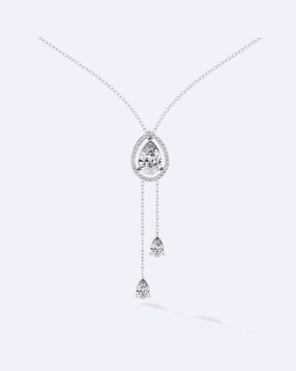Halo Pear Drizzle Pendant