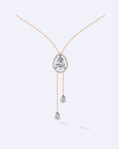 Halo Pear Drizzle Pendant