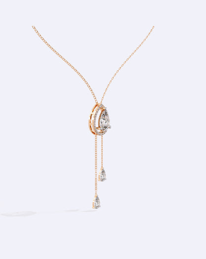 Halo Pear Drizzle Pendant