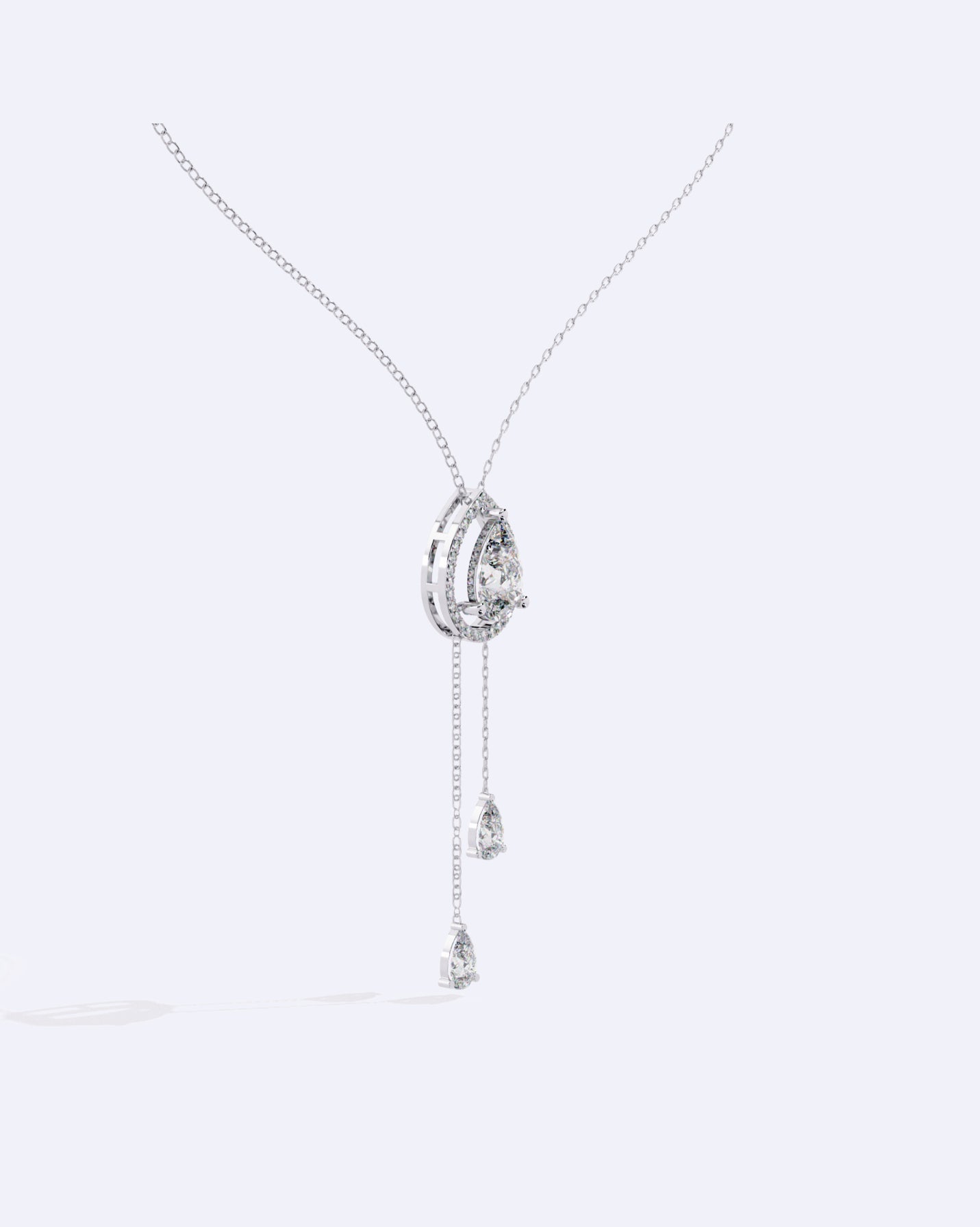 Halo Pear Drizzle Pendant