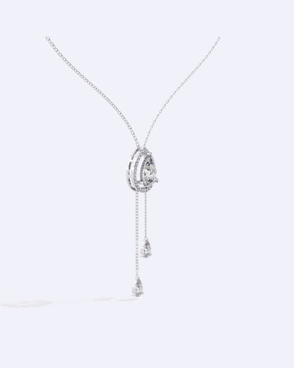 Halo Pear Drizzle Pendant