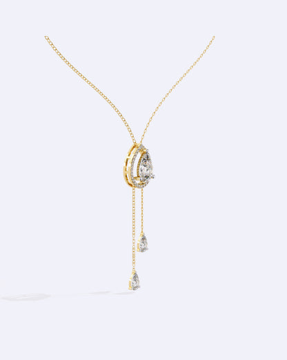 Halo Pear Drizzle Pendant