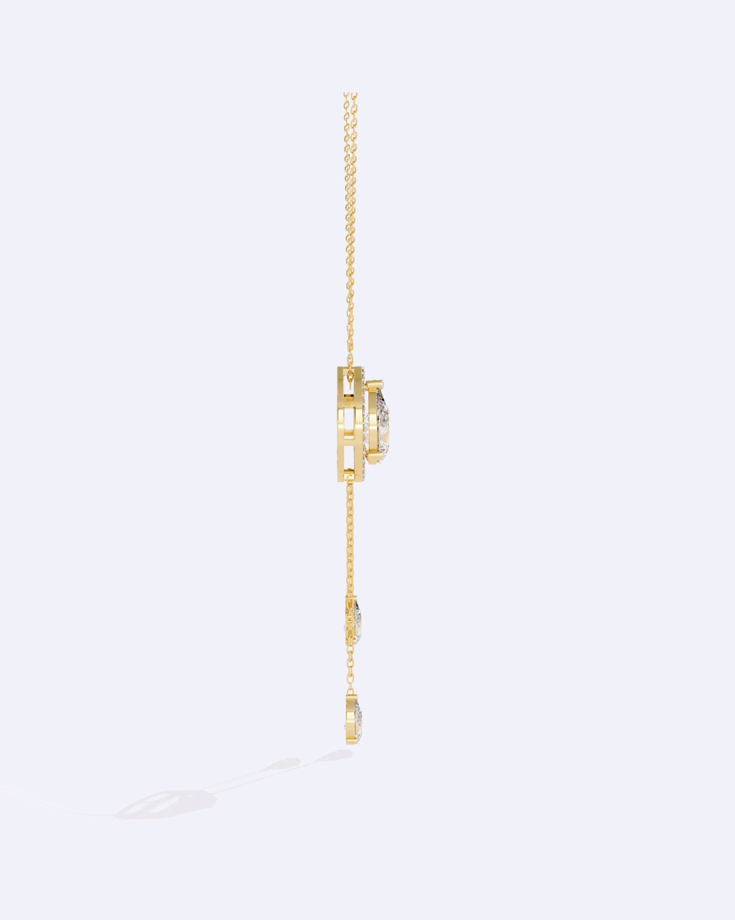 Halo Pear Drizzle Pendant